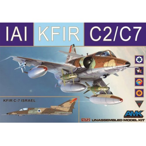 Aircraft 1/72 Kfir C2/C7 Israeli AF Fighter (New Tool) Kit by AMK Models